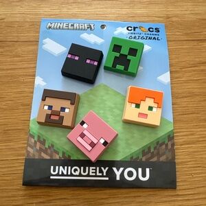 Minecraft Crocs Jibbitz Charms Set – 5 Pack